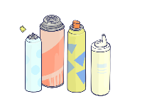 スプレー缶のイラスト
