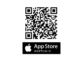 Appストアへの二次元コードとアプリバナー。クリックするとかしチケアプリのダウンロードページに移動します。