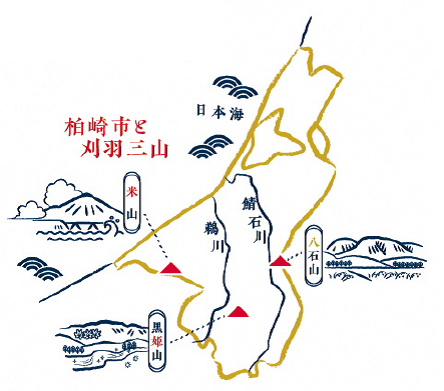 柏崎市と刈羽三山のイメージ図