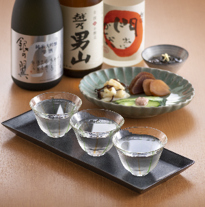 写真:柏崎市の地酒。市内に蔵元のある日本酒が並んでいます