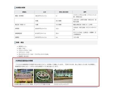 各協議会の取り組みや地域の特色を追加した市のホームページ
