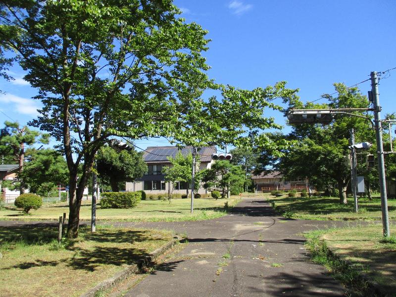 写真：アスファルトの通路がある交通公園