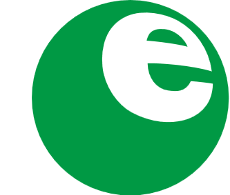 緑色の円と白字でエコを表すeがデザインされた省エネ性マーク