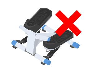 燃やさないごみの対象ではないステッパーのイラスト