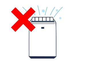 燃やさないごみの対象ではない除湿器のイラスト