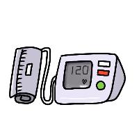 家庭用血圧計のイラスト