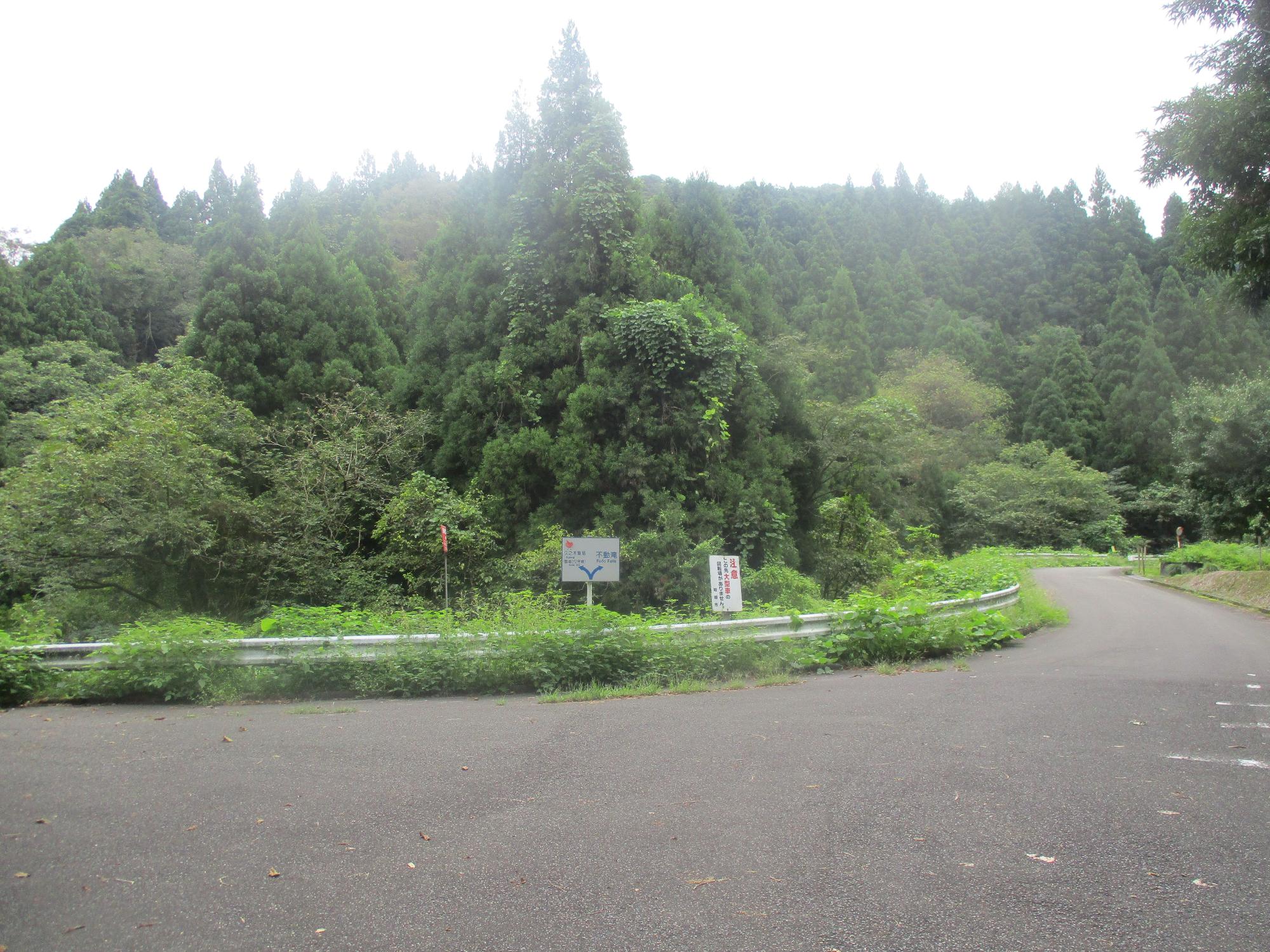 登山口手前の三叉路