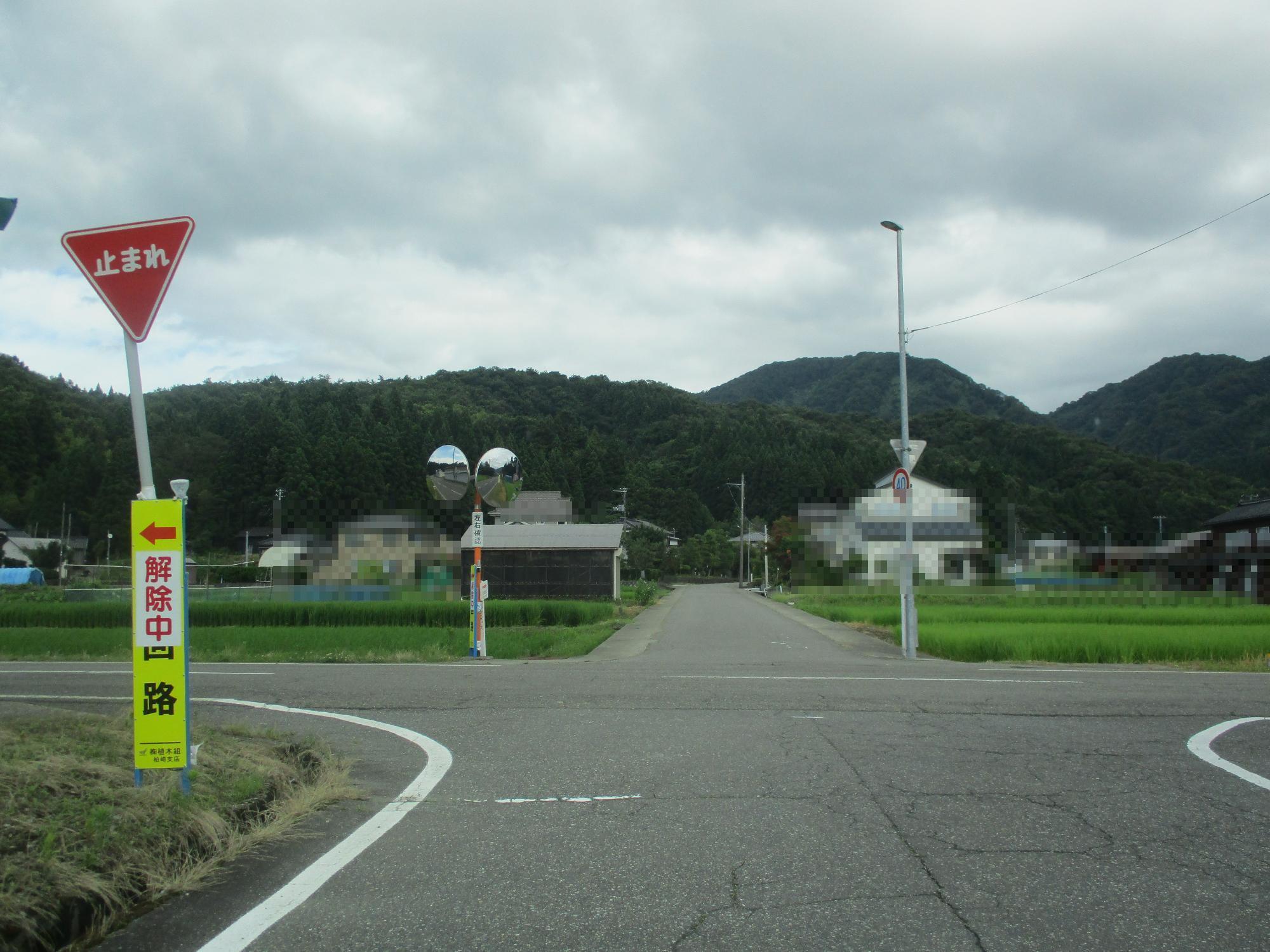 県道252号線の交差点