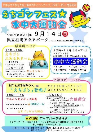 （イメージ）第8回えちゴンカップと同時開催「えちゴンフェス★水中大運動会」