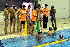 写真：タイムアウト中のマレーシアチーム