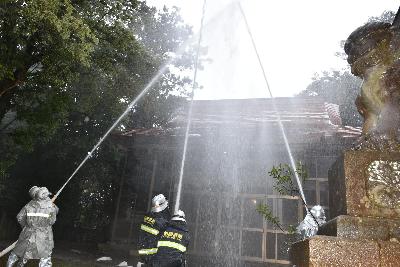 （イメージ）令和7(2025)年度文化財消防訓練