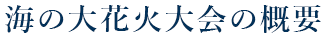 海の花火大会の概要